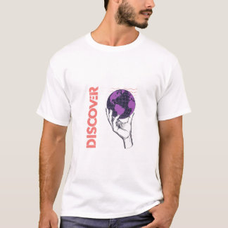 Tシャツ 地球を発見 - シンプルな旅のシャツ