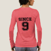 Tシャツ「奥さん」 - かわいい赤いハートの妻デザイン トライブレンドTシャツ (背面)