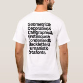 Tシャツ(女性用) - Zetafonts Type&Designer&Zetafonts Tシャツ (裏面)