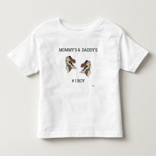 Tシャツ：幼児の恐竜# 1 BOY トドラーTシャツ (正面)