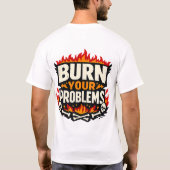 Tシャツ:悩みを燃やす Tシャツ (裏面)