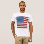 Tシャツ - 手描きの米国旗 (正面フル)
