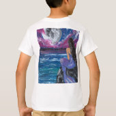 Tシャツ - 手描きアート - 海の深み (裏面)
