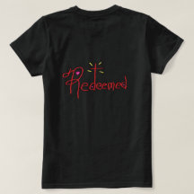 Tシャツ『救済』手描きテキスト十字架ハート