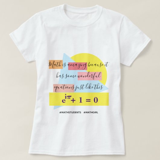 Tシャツ(数式) Tシャツ (デザイン正面)