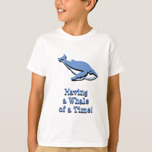 Tシャツ – 文字付きクジラ