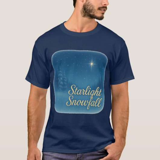 Tシャツ 星空の雪景色 (正面)