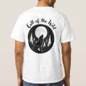 Tシャツ 月夜の狼の遠吠え (裏面)