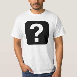 Tシャツ、正方形の疑門符 Tシャツ