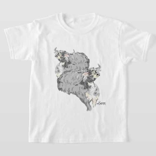 Tシャツ：水牛の日 Tシャツ (レイダウン)