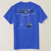 Tシャツ - 浸潤性小葉乳がん啓発ツアー (デザイン裏面)