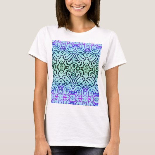 Tシャツ - 涼しげな抽象画 (正面)