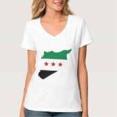 tシャツ – 無料シリア地図 (正面)