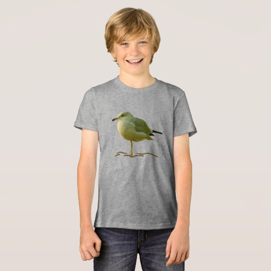 Tシャツ - 片足のハヤブサ (正面全面)