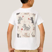 Tシャツ(猫柄よくはしゃぐ) Tシャツ (裏面)