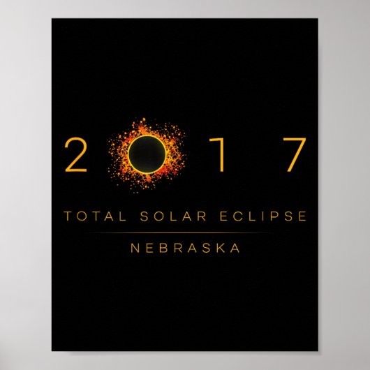 Tシャツ 皆既日食 ネブラスカ 2017 ポスター (正面)