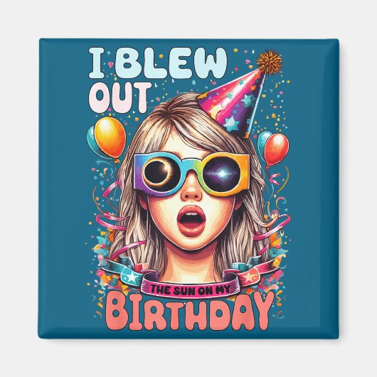 Tシャツ 皆既日食 4月8日 Blew マグネット (正面)