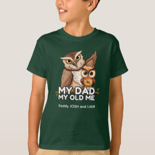 Tシャツ：私のパパ昔の私（緑） Tシャツ