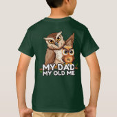 Tシャツ：私のパパ昔の私（緑） Tシャツ (裏面)