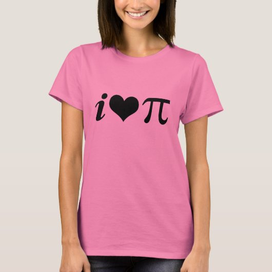 Tシャツ、私はPiを愛します Tシャツ (正面)