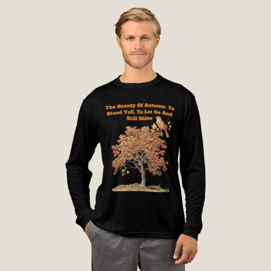 Tシャツ - 秋を感じるインスピレーションの引用 (正面全体)