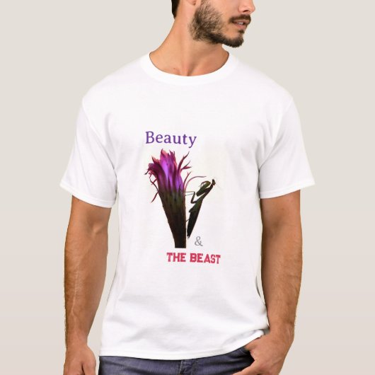 Tシャツ - 美女とカマキリの野獣 (正面)