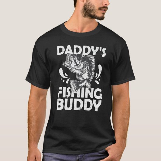 Tシャツ 若い漁師 お父さんの釣り仲間 (正面)