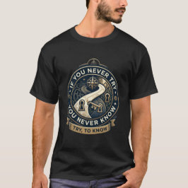 Tシャツ 試してみて、知る：ヴィンテージ ゴールデンバッジ デザイン