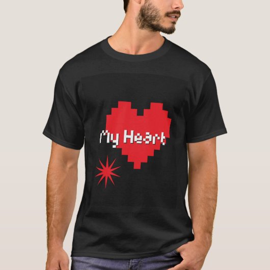 Tシャツ 赤いハート  (正面)