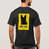 Tシャツ"軍隊犬" Tシャツ (裏面)