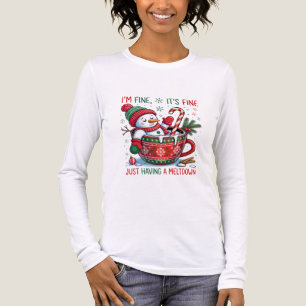 Tシャツ – 雪だるまおもしろいクリスマス長袖シャツ