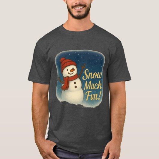 Tシャツ 雪でいっぱい楽しもう! (正面)