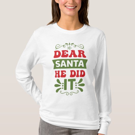 Tシャツ 面白いクリスマス引用 (正面)