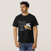 Tシャツ 面白いパンダ 引用 – 夢を諦めないで (正面フル)
