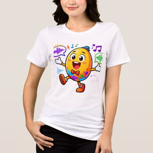 Tシャツ 面白い卵の日常 (正面)