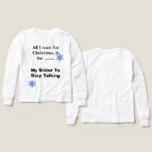 Tシャツ 面白い子供用長袖Tシャツ (デザイン 正面&背面)
