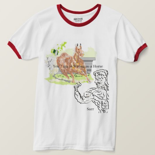 Tシャツ:馬のように強い Tシャツ (デザイン正面)