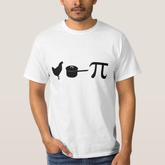 Tシャツ、鶏のポットPi Tシャツ (正面)