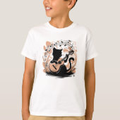 Tシャツ – 黒猫 (正面)