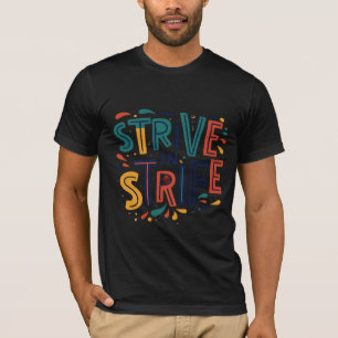 Tシャツ(黒)のシャツ(シャツ)の中で「不和に努める」 Tシャツ