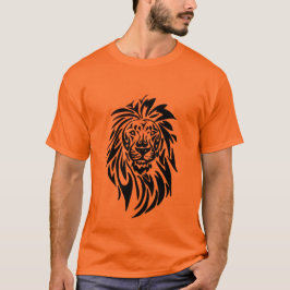Tシャツ 002 - ライオン - オレンジ