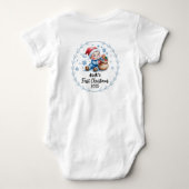 Tシャツ 0 オリジナル 赤ちゃんの初めてのクリスマス 2025 - 男の子 (裏面)