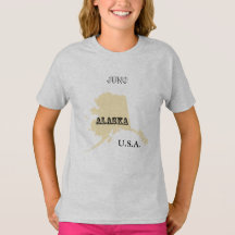 Tシャツ – Alaska Map with City