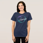 Tシャツ AMOUR フランス風ロマンティック レディース (正面全面)