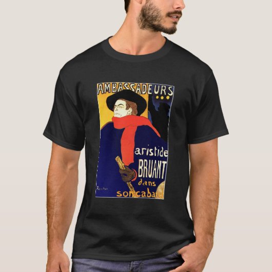 Tシャツ: Aristide Bruant by Toulouse-Laurec Tシャツ (正面)