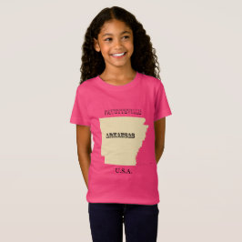 Tシャツ – Arkansas Map with City