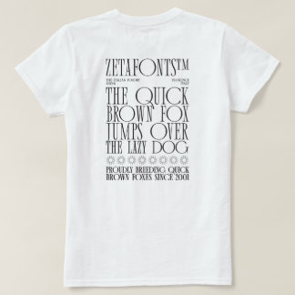 Tシャツ(B) - Zetafonts Pangram Tシャツ