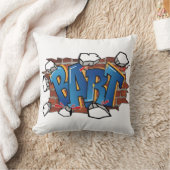 Tシャツ BART" 都会のグラフィティアート - 壁を突き破る クッション (ブランケット)