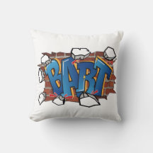 Tシャツ BART" 都会のグラフィティアート - 壁を突き破る