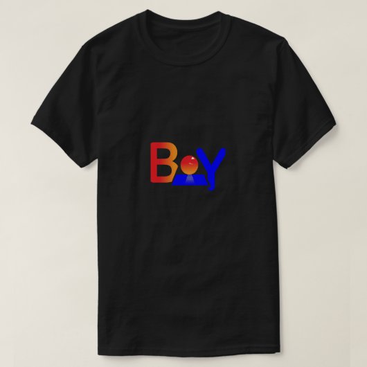 Tシャツ BOY / BAY – 2つの意味を持つ大胆なロゴ (デザイン正面)